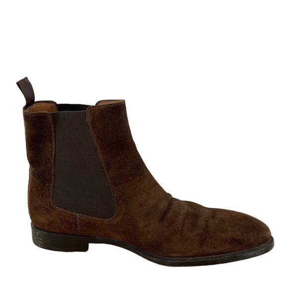 Magnanni Chelsea Boots Men's Size 10.5M Suede Leather Elasticated Block Heel - Picture 1 of 10